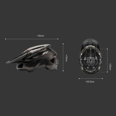 11. Rockbros LK-99 Mountainbike-Helm mit verstellbarem Visier und Magnetverschluss, Größe 58–62 cm – Titan
