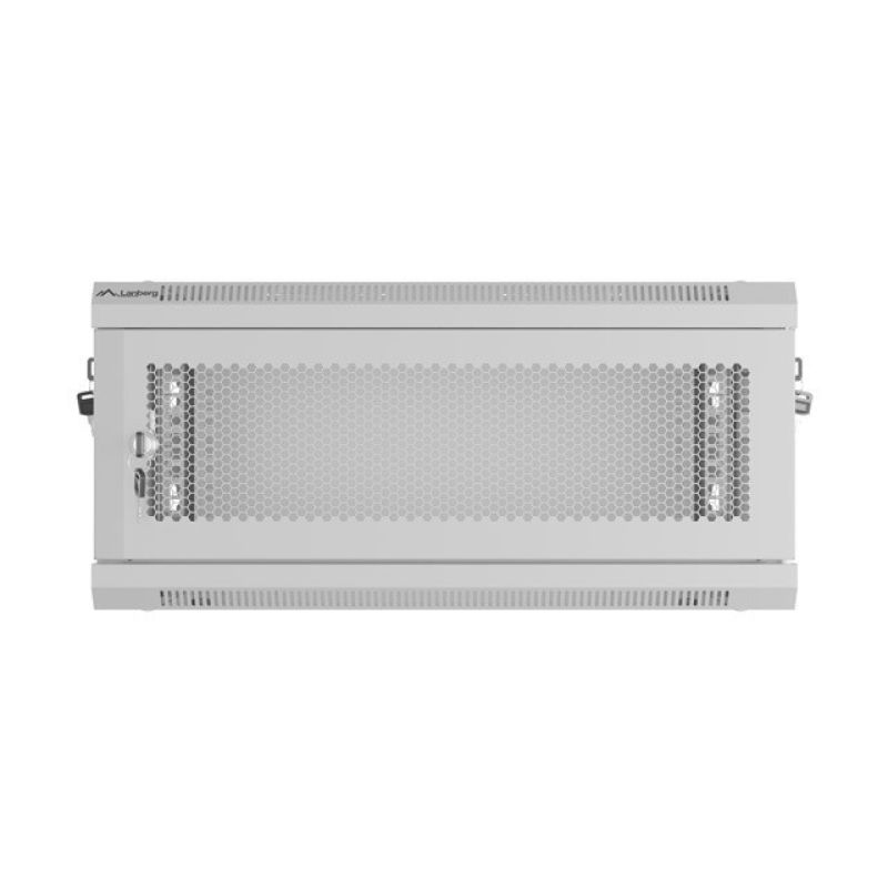 9. Wandregalschrank 19" 4U 600X450 GRAU PERFORIERT TÜR LANBERG (Flachverpackung)