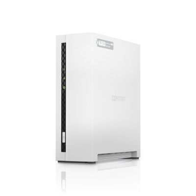 Qnap TS-133, Tower, 1 x 2,5"/3,5" SATA, ARM 1,8 GHz Quad-Core, 2 GB RAM, 1 x 1 GbE, externes Netzteil