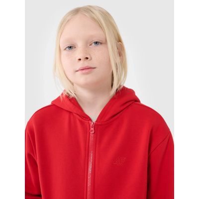 8. Jungen-Sweatshirt mit Kapuze, Reißverschluss, 4F 4FJWSS25TSWSM1851-62S