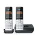 12. Gigaset COMFORT 500A Duo-Telefon (Analog/DECT) mit Anrufernamen und --ID, Schwarz/Silber