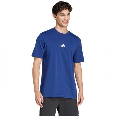 4. Herren adidas Essentials Small Logo Single Jersey T-Shirt blau JF1093