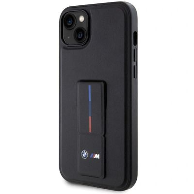 2. BMW Grip Stand Hot Stamp Hülle für iPhone 14 Plus / 15 Plus - Schwarz