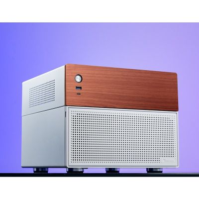 23. Jonsbo N4 WHITE Micro Tower Computer Security & Holders White