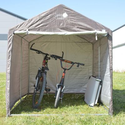 6. Gartengarage-Pavillon 1,57 x 2,19 x 1,7 m, grau, Saska Garten