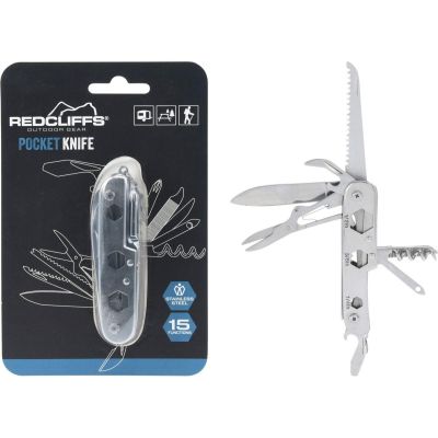 Survival-Touristen-Set 15-in-1 Taschenmesser Silber