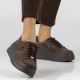 2. Damen-Plateauschuhe aus braunem Leder, Modell Filippo 6246