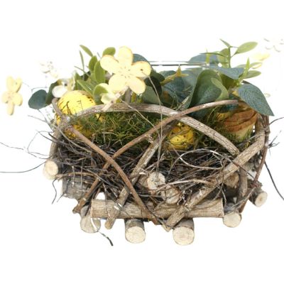 4. Dekorativer gelber Kerzenhalter 16 cm für Teelichter