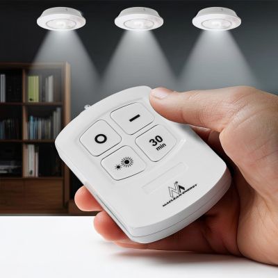 18. MACLEAN 6X Kabellose, batteriebetriebene LED-Lampe mit Fernbedienung MCE165