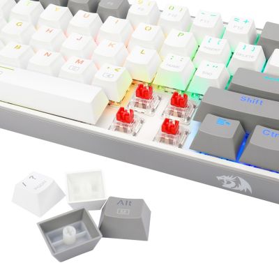 8. REDRAGON K617-RGB Fizz RGB Weiß/Grau USB-Tastatur Grau, Weiß