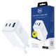USB-C/USB-A 3mk Hyper GaN PD Ladegerät 65W™ – Weiß