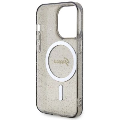 7. Guess GUHMP14XHCMCGK iPhone 14 Pro Max 6,7" schwarz/schwarze Hardcase Glitter Gold MagSafe