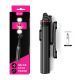 20. Selfie Stick WC12YDS Teleskopstativ 1,3 m aus Aluminiumlegierung mit Dual-Licht und Telefonhalter – Schwarz