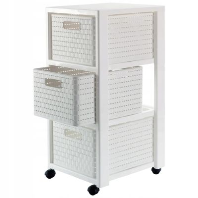 2. ROTHO Großes Bücherregal mit 3 Schubladen, Farbe: Country White