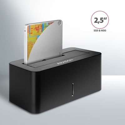 4. Axagon ADSA-SN Festplatten-Dockingstation, USB 3.2 Gen 1 (3.1 Gen 1) Type-A, Schwarz