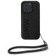 2. BMW Signature Leder-Cord-Case mit Wortmarke für iPhone 16 Pro Max – Schwarz