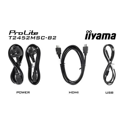 4. iiyama ProLite T2452MSC-B2 Computermonitor 61 cm (24") 1920 x 1080 px Full HD Touchscreen Schwarz