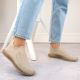 8. D&A W OLI257A beige Slip-On-Sneaker mit Strasssteinen