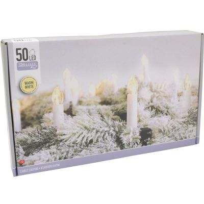18. Lichterkette für den Weihnachtsbaum, 50 LEDs, warmweiß
