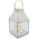 Adventslaterne Roraty LED-Laterne 25 cm 3 Kerzen Weiß