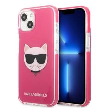 Karl Lagerfeld Choupette Head Hülle für iPhone 13 mini – Fuchsia