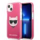 Karl Lagerfeld Choupette Head Hülle für iPhone 13 mini – Fuchsia