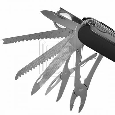 3. Tatron AZYMUT Taschenmesser - 25 Werkzeuge + Holster, 90mm schwarz ( HK20017BL )