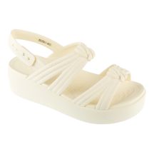Crocs Brooklyn Knot Low Wedge Sandal 212864-105 Beige 36/37