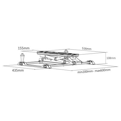 17. MACLEAN Elektrische Decken-TV-Halterung 32"-70" 35 kg MC-880T