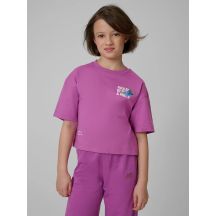 Lockeres T-Shirt mit Mädchenmuster 4F 4FJRSS26TTSHF3827-51S