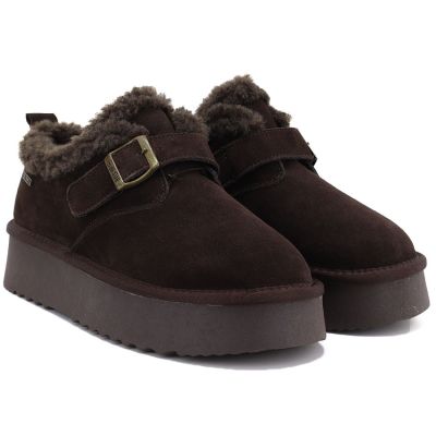 4. Kurze, warme Damen-Lederstiefeletten in Braun Big Star UU274319