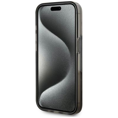 5. Karl Lagerfeld Liquide Glitter Monogram Gradient iPhone 15 Pro Max Hülle - Schwarz