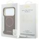 8. Guess Ring Stand 360 Grained Classic Logo MagSafe Hülle für iPhone 18 Pro / 17 Pro – Bordeaux