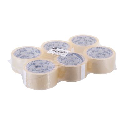 BSTech SMART Acryl-Transparentband 48 mm x 60 m, 6 Stück im Set