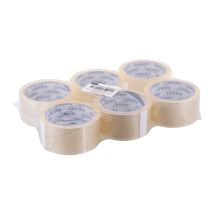 BSTech SMART Acryl-Transparentband 48 mm x 60 m, 6 Stück im Set