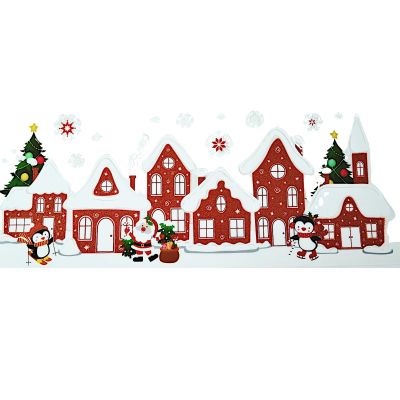 2. DEKORATIVER FENSTERAUFKLEBER 20 × 50 CM MIT GLITZER – MIX