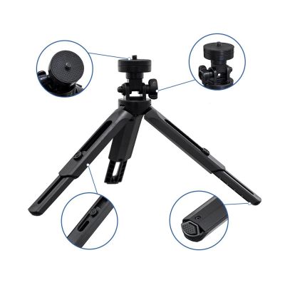 10. Mini-Stativ-Selfie-Halterung für Handykamera, GoPro-Kamera, 16–21 cm, Schwarz