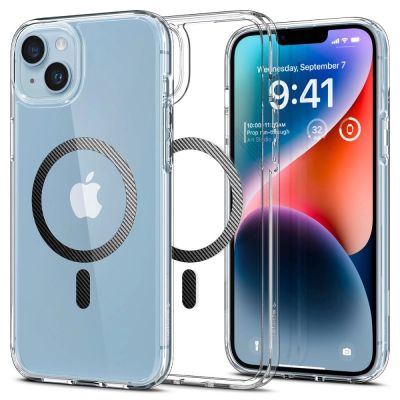 Spigen Ultra Hybrid Mag Case mit MagSafe für iPhone 14 Plus – Transparentes Grau
