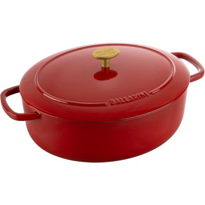 Ballarini Bellamonte Ovaler Gusseisentopf – 4,5 l, Rot