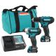 MAKITA CLX224X Akku-Werkzeugset DF333D Akku-Bohrschrauber (30 Nm) + TD110D Akku-Schlagschrauber (110 Nm, 1/4" CXT, 12 V, 2 x 1,5 Ah) inklusive Koffer