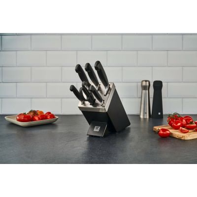 8. ZWILLING Four Star 35145-007-0 Selbstschärfendes Messerset, 7-teilig, Schwarz