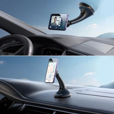8. Joyroom JR-ZS356 universelle magnetische Autohalterung für ein Telefon im Cockpit/Fenster – Schwarz