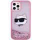 3. Karl Lagerfeld KLHCP12MLNCHCP iPhone 12/ 12 Pro 6.1" pink/pink Hardcase Glitter Choupette Head