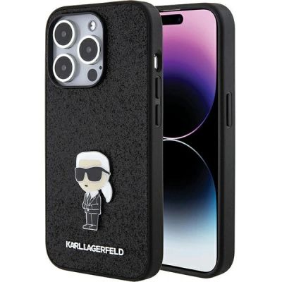 Karl Lagerfeld KLHCP15LGKNPSK iPhone 15 Pro Hülle - Schwarz