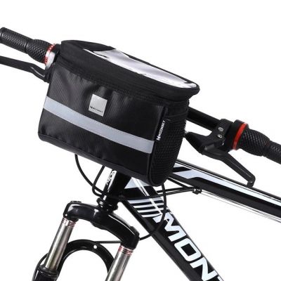 Wozinsky Fahrradtasche für den Lenker mit Handyhülle, 2 l, schwarz (WBB12BK)