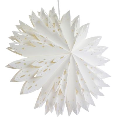 3. Dekoratives Sternen-Schneeflocken-Hängepapier, 50 cm, weiß