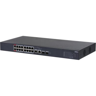 4. Dahua Technology CS4218-16ET-240 - PoE-Switch mit 16 Ports + 2 RJ45/SFP