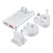 Choetech PD6011 65W GaN Ultra USB-C + USB-A Wandladegerät – Weiß