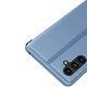 7. Clear View Case Hülle für Samsung Galaxy A14 Flip Cover blau