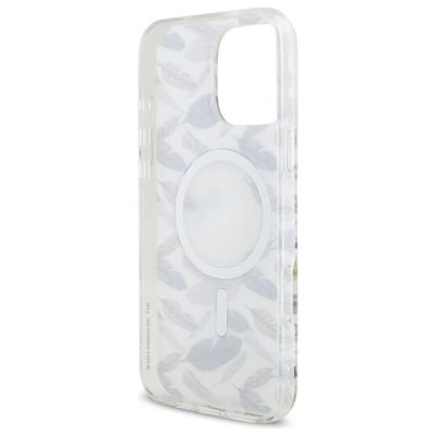 7. Hello Kitty IML MagSafe Hülle mit goldenen Blättern für iPhone 16 Pro Max – Weiß
